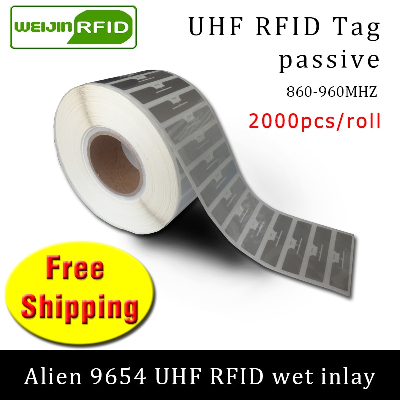 RFID ± UHF ƼĿ ܰ 9654 EPC6C   915mhz868mhz860-960MHZ Higgs3 2000pcs     RFID 
